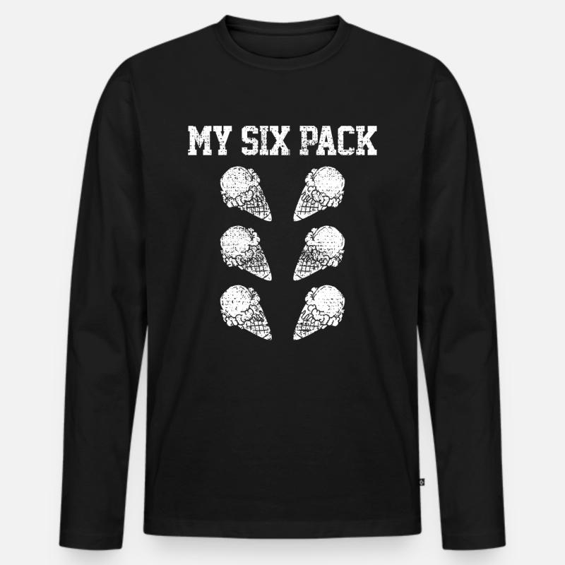 Eistüte - Männer Premium Bio Langarmshirt - Schwarz