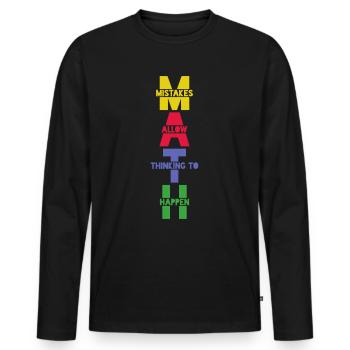 Mathe Mathe Mathe - Männer Premium Bio Langarmshirt - Schwarz - Vorne - Nico (187cm)