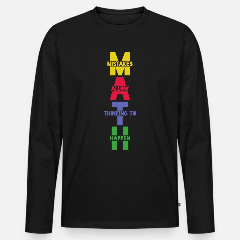 Mathe Mathe Mathe - Männer Premium Bio Langarmshirt - Schwarz