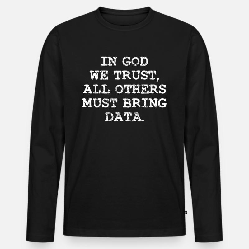 Data programmer developer - Men's Premium Organic Long Sleeve Shirt - black