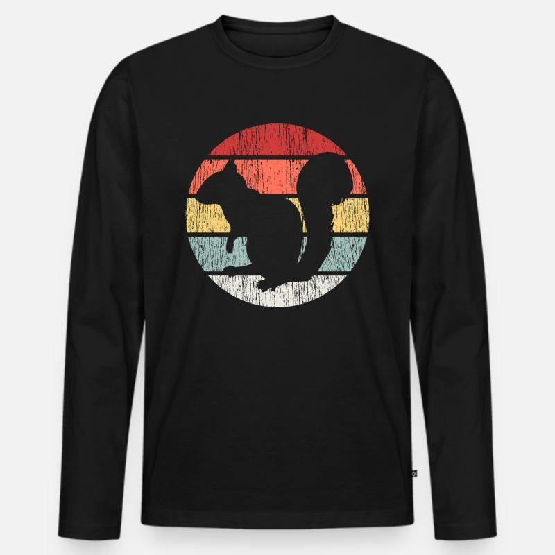 Eichhörnchen - Männer Premium Bio Langarmshirt - Schwarz