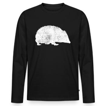 Igel Igel Igel - Männer Premium Bio Langarmshirt - Schwarz - Vorne - Nico (187cm)