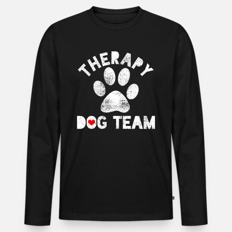 Hundetherapeutin - Männer Premium Bio Langarmshirt - Schwarz
