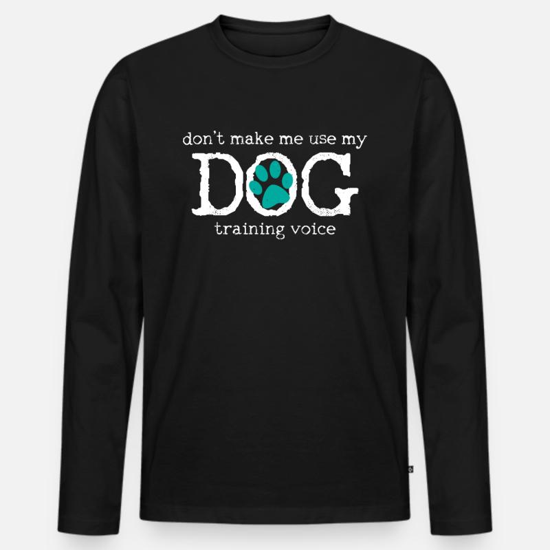 Hunde-Agility - Männer Premium Bio Langarmshirt - Schwarz