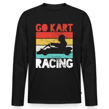Kart Racing Kart Racing Kart Racing - Männer Premium Bio Langarmshirt - Schwarz - Vorne - Nico (187cm)