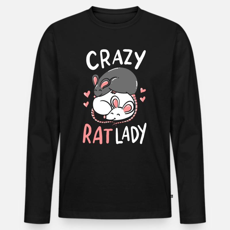 Ratten - Männer Premium Bio Langarmshirt - Schwarz