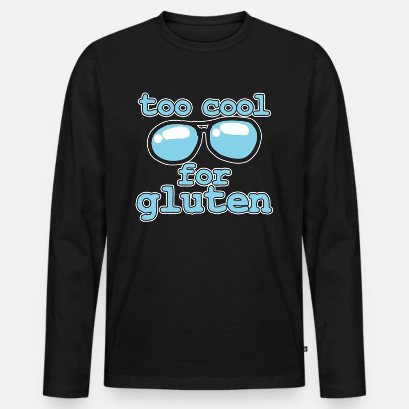 Gluten - Männer Premium Bio Langarmshirt - Schwarz