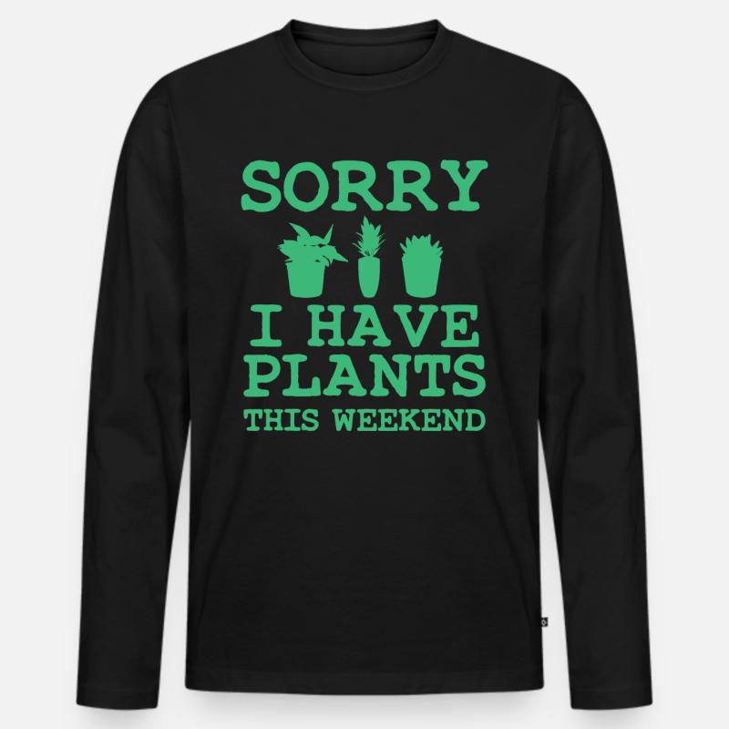Gartenarbeit Spruch - Männer Premium Bio Langarmshirt - Schwarz
