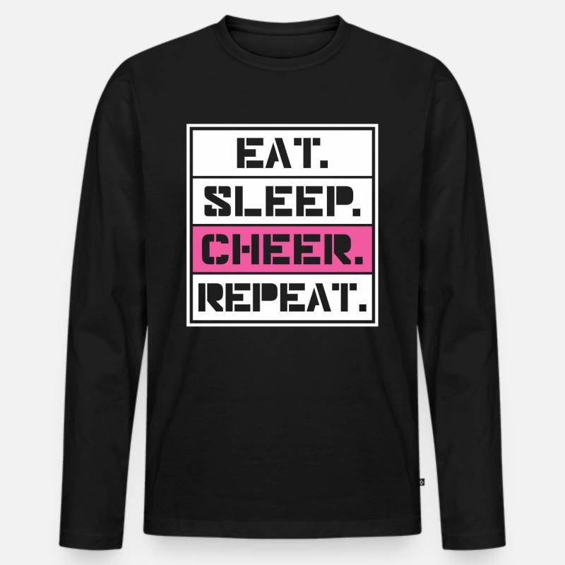 Cheerleading - Männer Premium Bio Langarmshirt - Schwarz