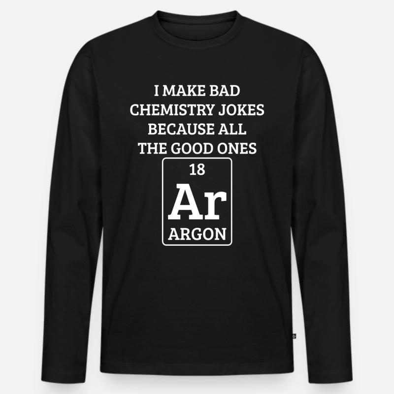 Chemie - Männer Premium Bio Langarmshirt - Schwarz