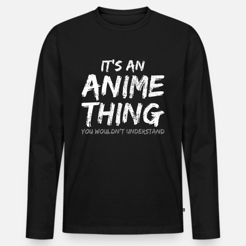 Anime - Männer Premium Bio Langarmshirt - Schwarz