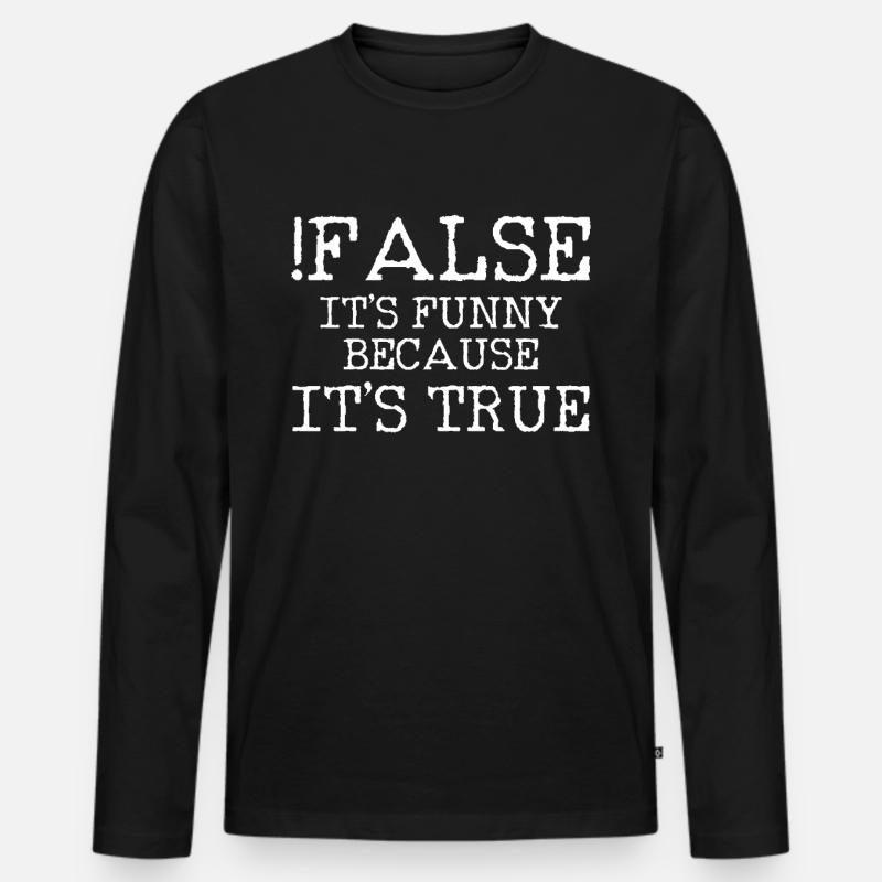 computer programming - Men's Premium Organic Long Sleeve Shirt - black