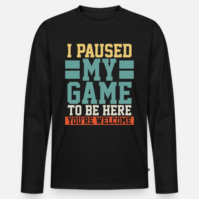 Gaming - Männer Premium Bio Langarmshirt - Schwarz