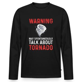 Tornado Storm Chaser - T-shirt manches longues Premium bio Homme - noir - Devant - Nico (187cm)