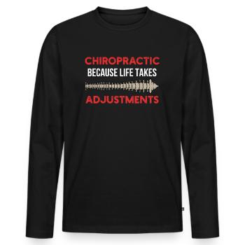 Chiropraktiker Chiropraktik - Männer Premium Bio Langarmshirt - Schwarz - Vorne - Nico (187cm)