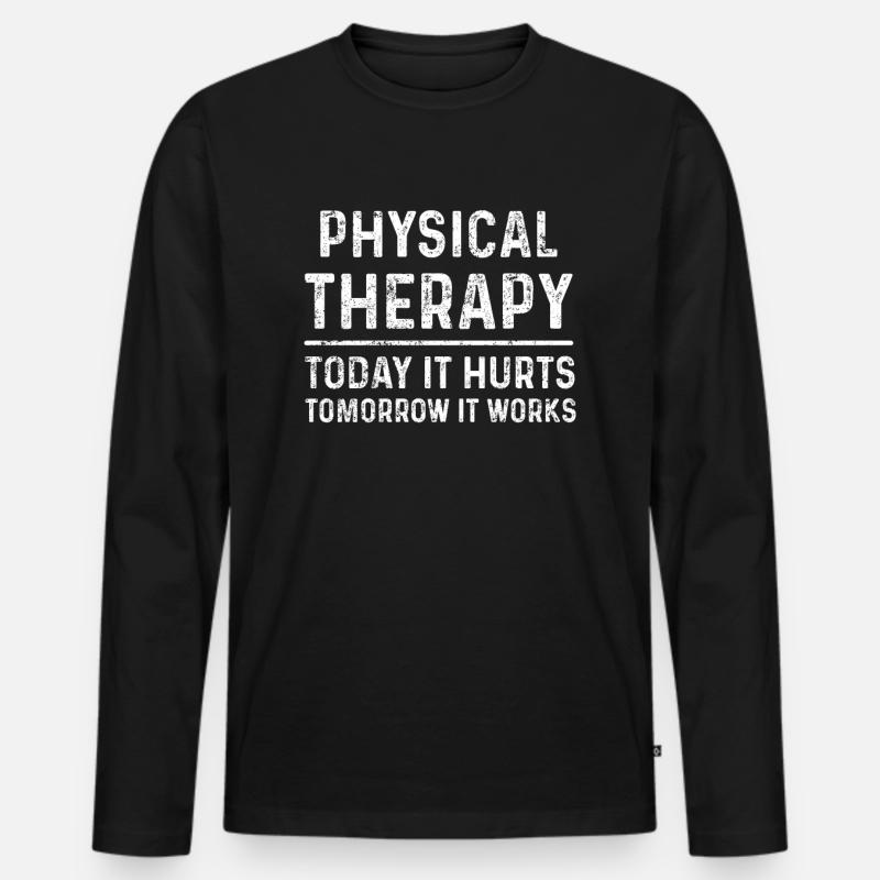 Physiotherapeutin - Männer Premium Bio Langarmshirt - Schwarz