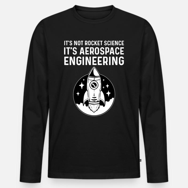 Luft- und Raumfahrttechnik - Männer Premium Bio Langarmshirt - Schwarz