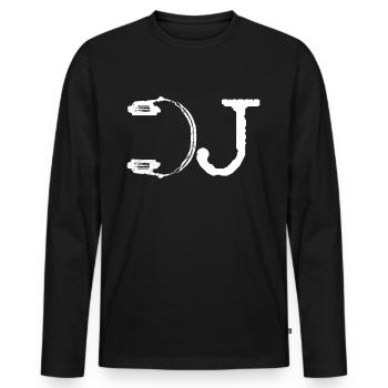 DJ DJ DJ Auflegen - Männer Premium Bio Langarmshirt - Schwarz - Vorne - Nico (187cm)