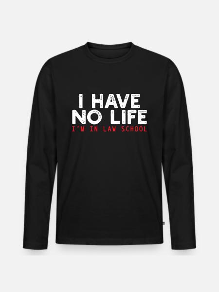 Law student - Men's Premium Organic Long Sleeve Shirt - black