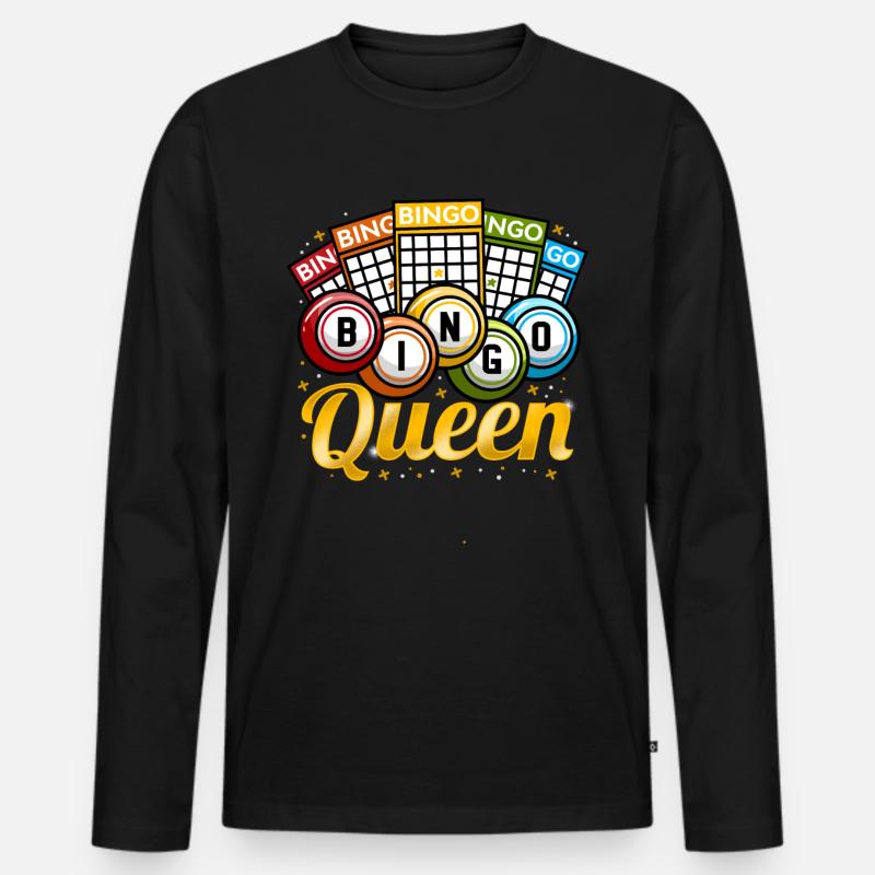 Bingo - Männer Premium Bio Langarmshirt - Schwarz