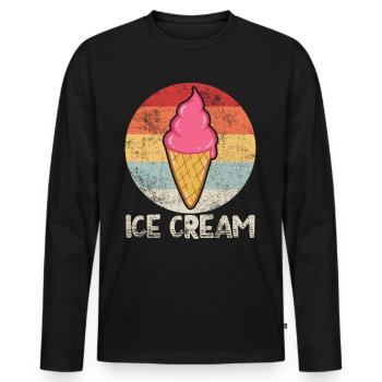 Eis Eis - Männer Premium Bio Langarmshirt - Schwarz - Vorne - Nico (187cm)