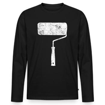 Peintre peintre - T-shirt manches longues Premium bio Homme - noir - Devant - Nico (187cm)