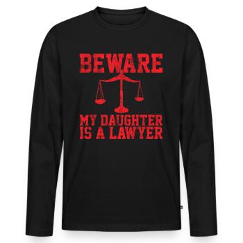 Avocat avocat - T-shirt manches longues Premium bio Homme - noir - Devant - Nico (187cm)