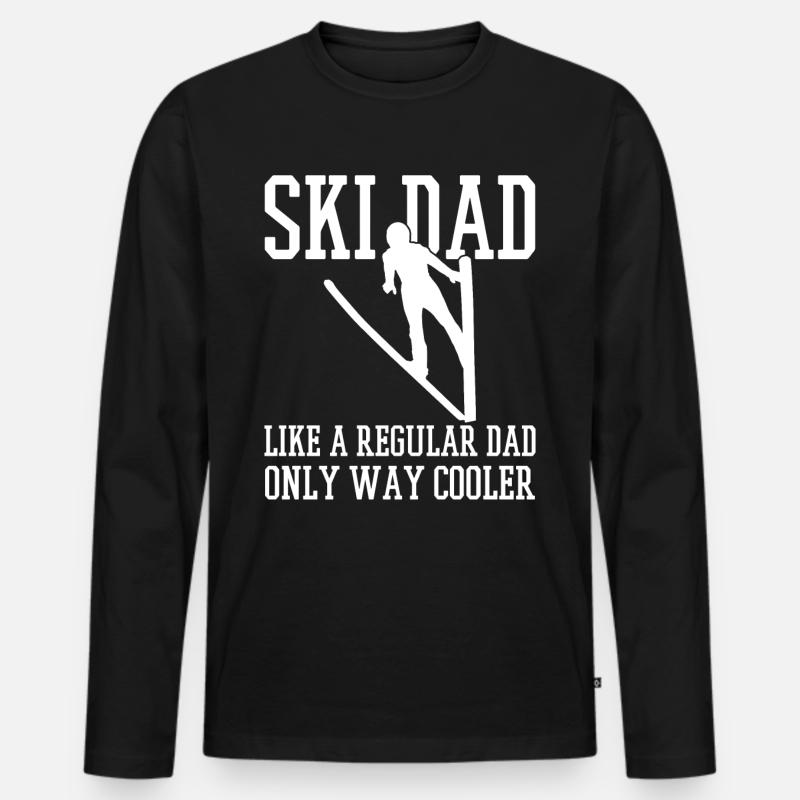 Skispringen - Männer Premium Bio Langarmshirt - Schwarz