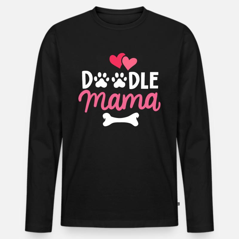 Labradoodle - Männer Premium Bio Langarmshirt - Schwarz