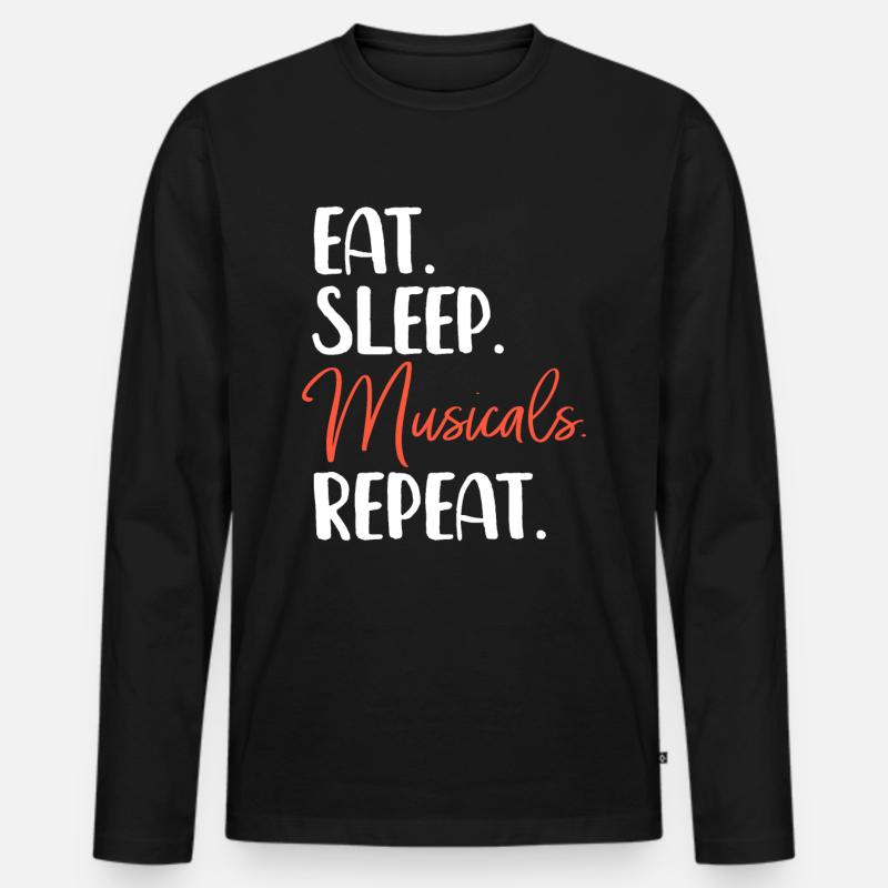Musical - Männer Premium Bio Langarmshirt - Schwarz