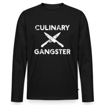 Chef Chef Chef - T-shirt manches longues Premium bio Homme - noir - Devant - Nico (187cm)