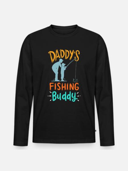 Fils de père de pêche - T-shirt manches longues Premium bio Homme - noir