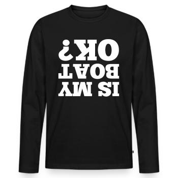 Hors-bord hors-bord - T-shirt manches longues Premium bio Homme - noir - Devant - Nico (187cm)