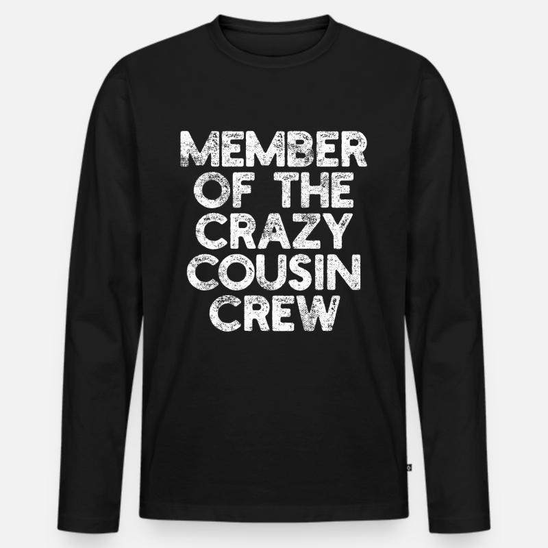Cousins - Männer Premium Bio Langarmshirt - Schwarz
