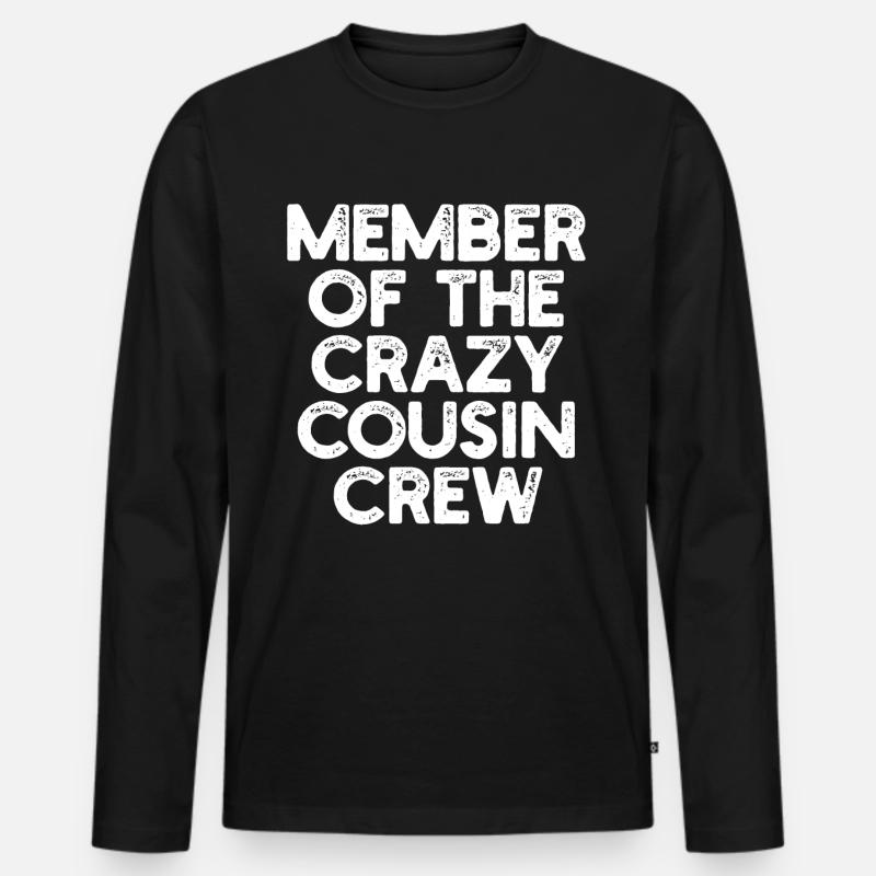Cousins - Männer Premium Bio Langarmshirt - Schwarz