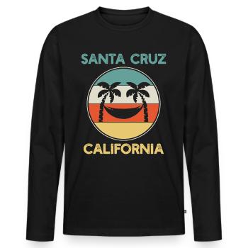 Santa Cruz - Men's Premium Organic Long Sleeve Shirt - black - Front - Nico (187cm)