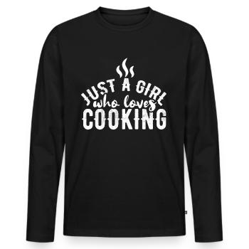 Cooking cook - Men's Premium Organic Long Sleeve Shirt - black - Front - Nico (187cm)