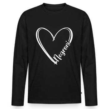 Negroni Cocktail love long drinks alcool d'été - T-shirt manches longues Premium bio Homme - noir - Devant - Nico (187cm)