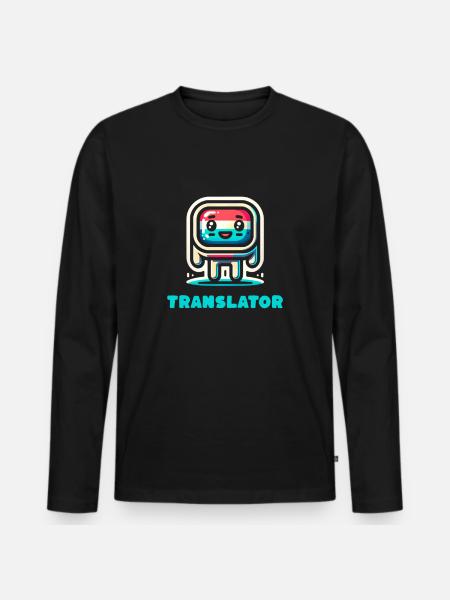 Beruf Übersetzer Job Karriere - Männer Premium Bio Langarmshirt - Schwarz