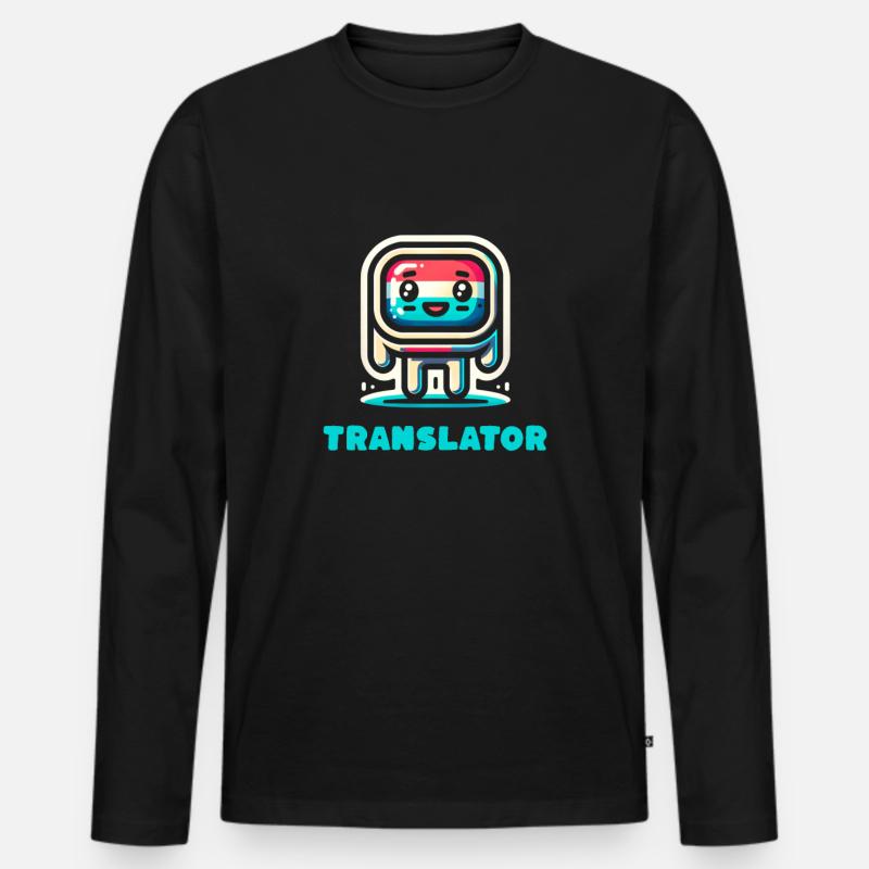 Beruf Übersetzer Job Karriere - Männer Premium Bio Langarmshirt - Schwarz
