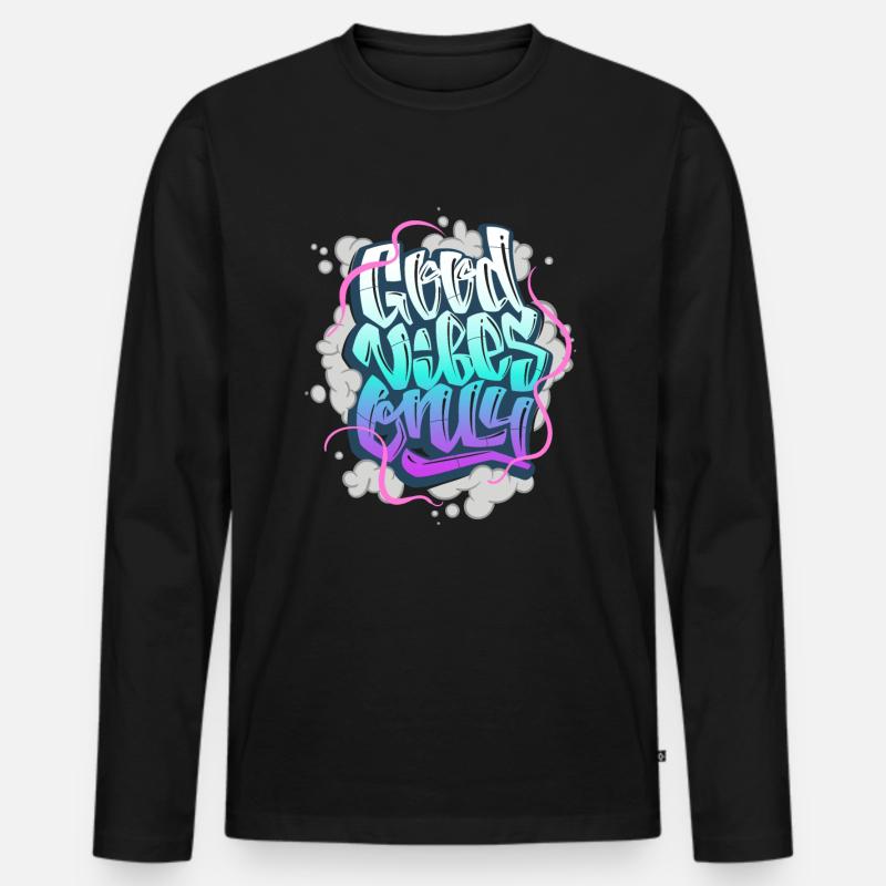 Coole Sprüche - Männer Premium Bio Langarmshirt - Schwarz