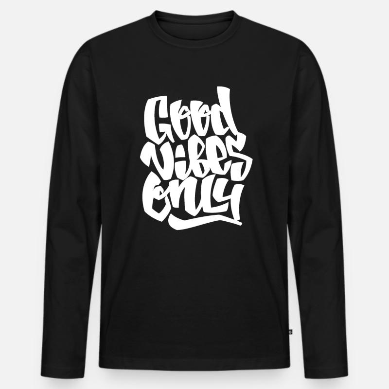 Coole Sprüche - Männer Premium Bio Langarmshirt - Schwarz