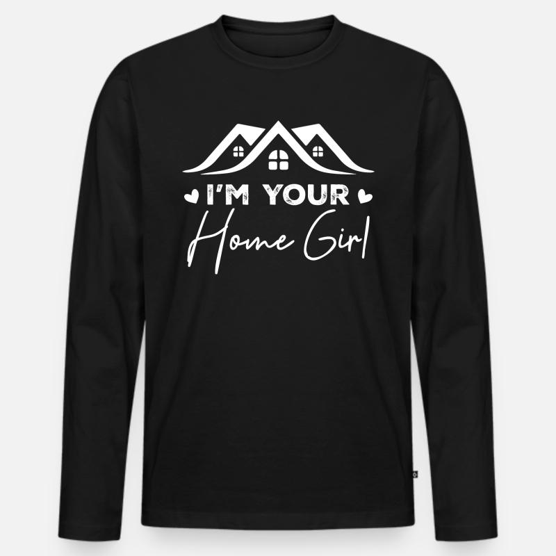 Ich bin dein Hausmädchen - Männer Premium Bio Langarmshirt - Schwarz