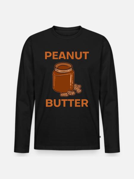 Peanut butter - Men's Premium Organic Long Sleeve Shirt - black