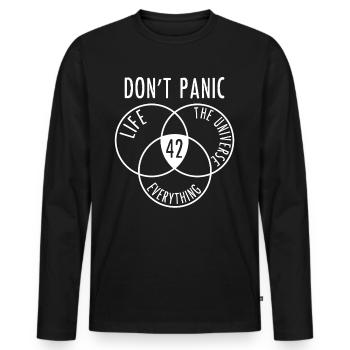 42 - T-shirt manches longues Premium bio Homme - noir - Devant - Nico (187cm)