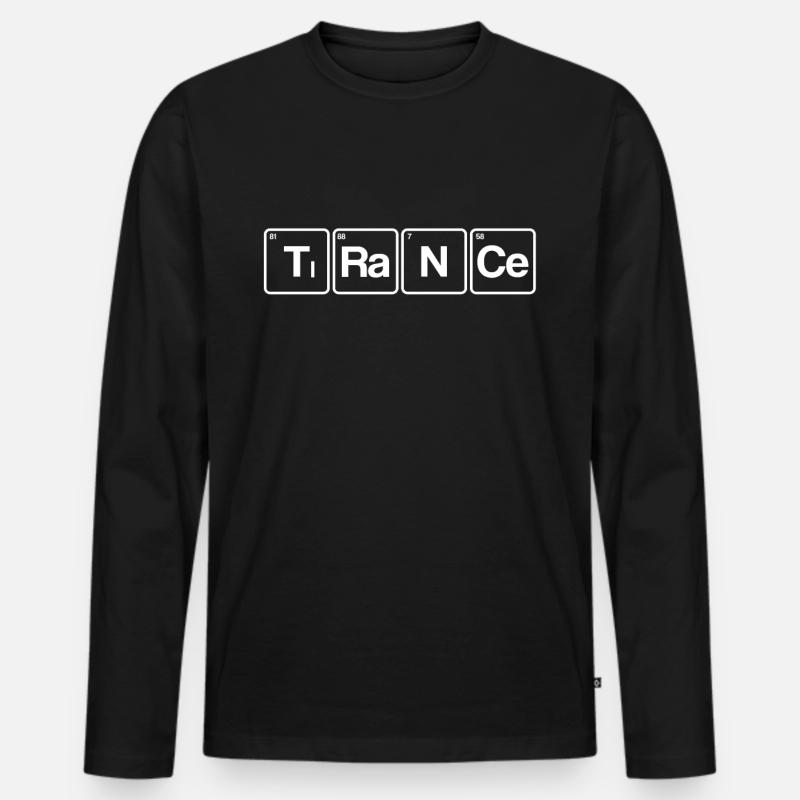 Trance - Männer Premium Bio Langarmshirt - Schwarz