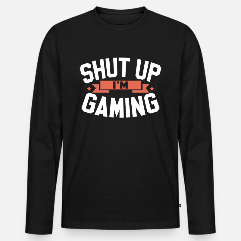 Gamer - Männer Premium Bio Langarmshirt - Schwarz