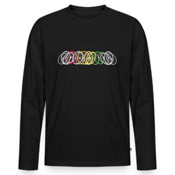 Rims Raeder Fahrraeder - Men's Premium Organic Long Sleeve Shirt - black - Front - Nico (187cm)