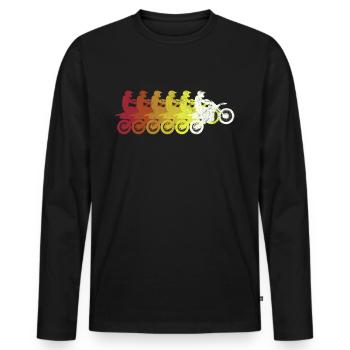 Motocross motocross - Men's Premium Organic Long Sleeve Shirt - black - Front - Nico (187cm)