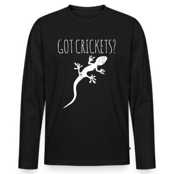 Echse Gecko Besitzer - Männer Premium Bio Langarmshirt - Schwarz - Vorne - Nico (187cm)